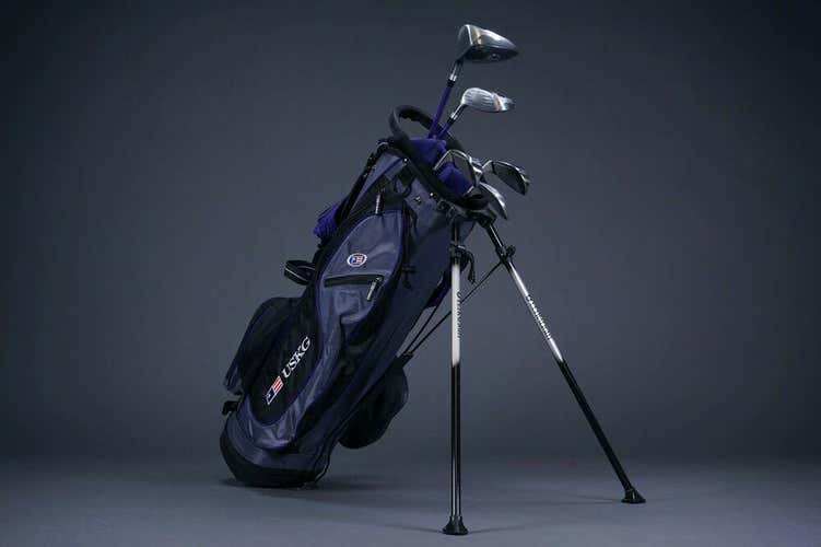 USKG GOLF WT-15U JUNIOR GOLF SET W/ 54” JUNIOR SHAFTS, FITS 53-55” TALL