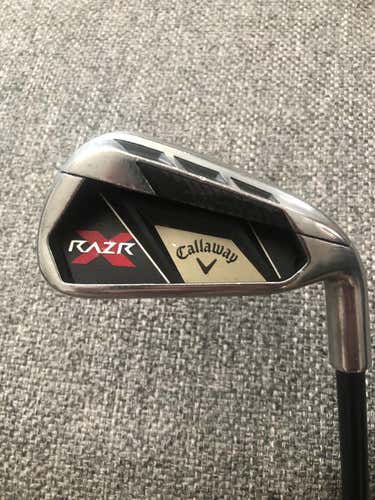 Used Callaway Right Handed Razr X Iron Set/ R Flex/ Graphite Shafts/ MID Grips/ 5-PW