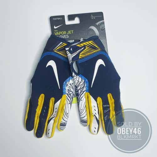 Nike Vapor Jet 5.0 Los Angeles Chargers Football Gloves Size L