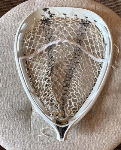 Used White Warrior Nemesis 3 Head With ECD Lacrosse Hero Goalie Mesh