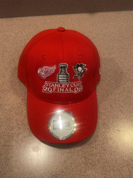 Red Adult One Size Fits All New Era 2008 Stanley Cup Playoffs Hat Red Wings Penguins
