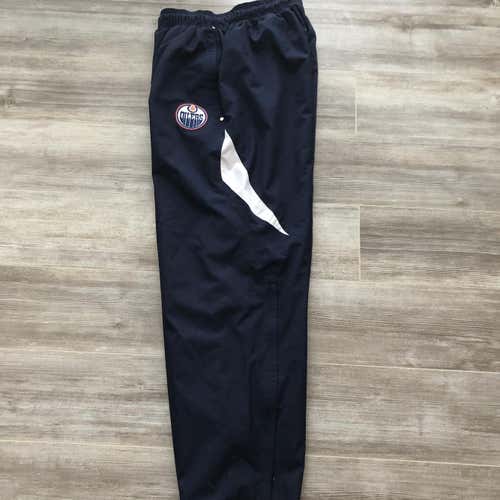 Pro Stock Edmonton Oilers Reebok Center Ice Rink Suit Hockey Pants Navy Medium nhl