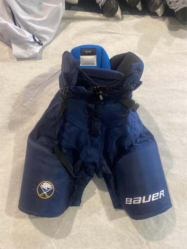 New Buffalo Sabers Blue Bauer Nexus Custom Pro Pro Stock Hockey Pants M, Lg, XL, XL +1L+1G, XL+2L+2G