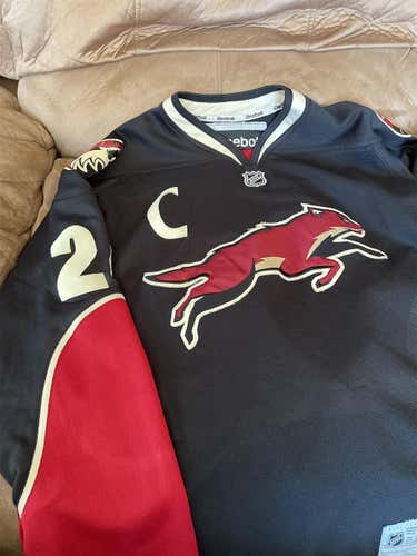 Phoenix Coyotes Black Adult Medium Reebok Jersey