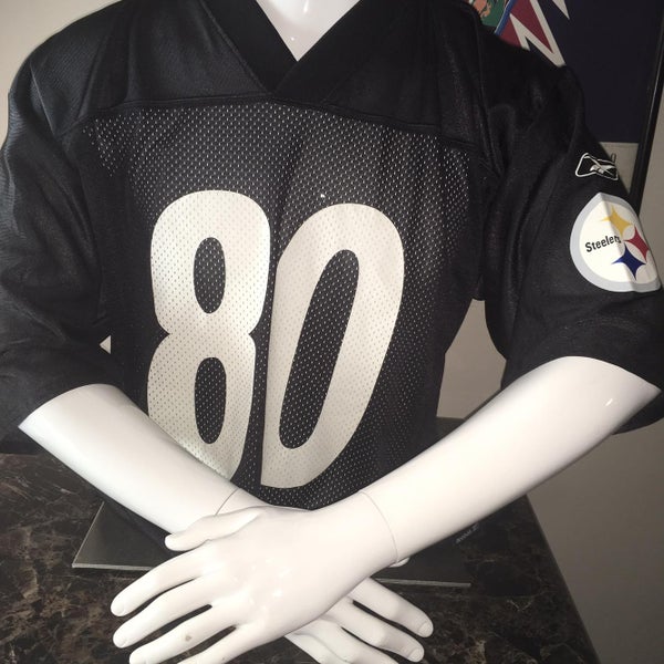 Plaxico Burress #80 Pittsburgh Steelers Reebok Men's Black Jersey Large
