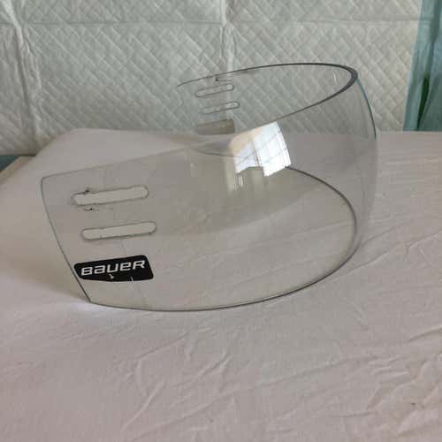 Used Pro Stock Bauer Black Label 55P X-Cut Clear Visor 3.5” shield extended xcut nhl ahl
