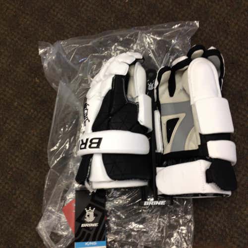 White Brine Goalie Superlight III Lacrosse Gloves 12"
