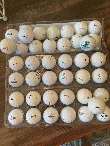 White Used Nike 48 Pack (4 Dozen) Balls
