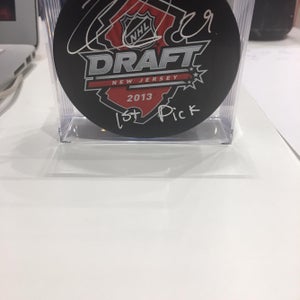 Nathan Mackinnon Colorado Avalanche Signed Draft Puck With COA