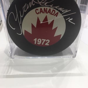 Yvan Cournoyer Signed Team Canada Puck With COA
