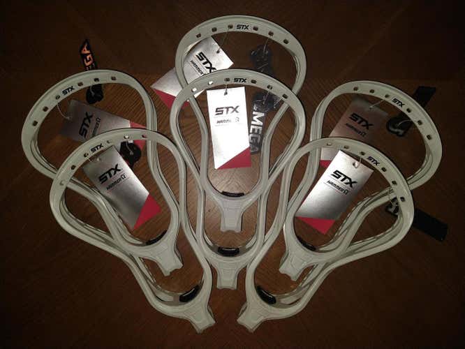 Bundle Deal: 6 White STX Hammer Omega Head Lacrosse Heads