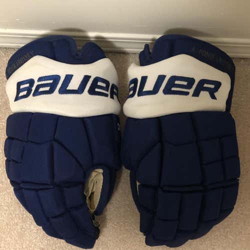 Used Pro Stock Toronto Maple Leafs Bauer Vapor XXXX Hockey Gloves 14” nike nhl