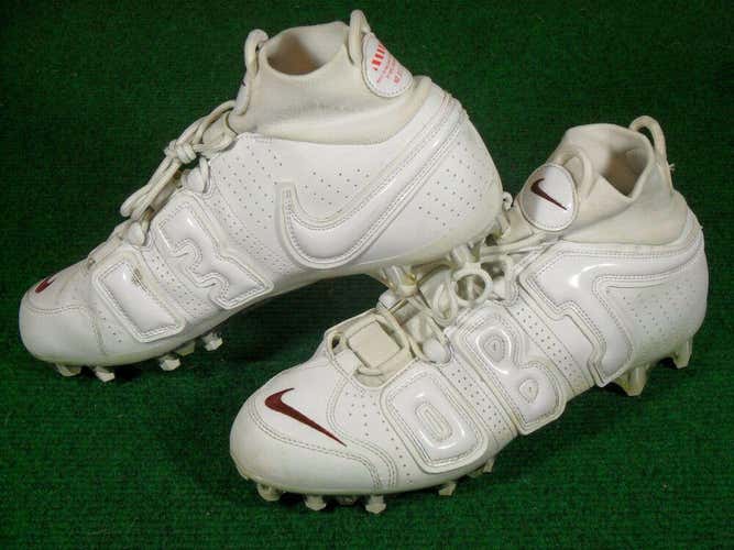 Used Nike Vapor Pro Uptempo OBJ Odell Beckham Jr Football Cleats White 12 BV7553