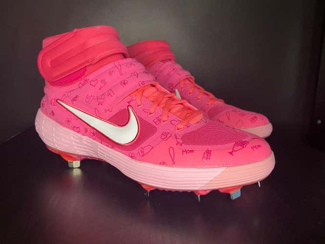 Pink New Adult Men's Size 13 (Women's 14) Metal Nike High Top