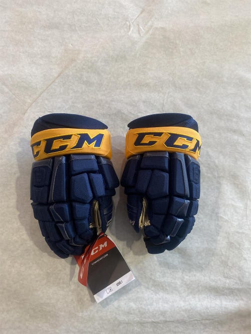 New Buffalo Sabers  Stock Blue Senior CCM HGCL  Pro Stock Gloves Size 13 or 14