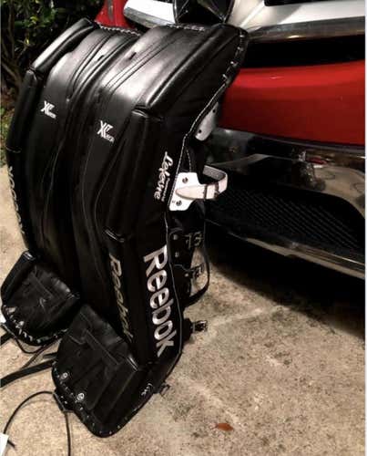 Black Used Senior 34" Reebok Regular Premier X28 Goalie Full Set
