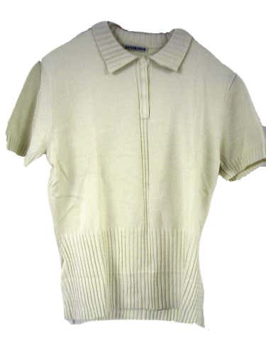Cutter & Buck Short Sleeve Sweater (Lady, Cr�me, Medium) C&B Golf Apparel NEW