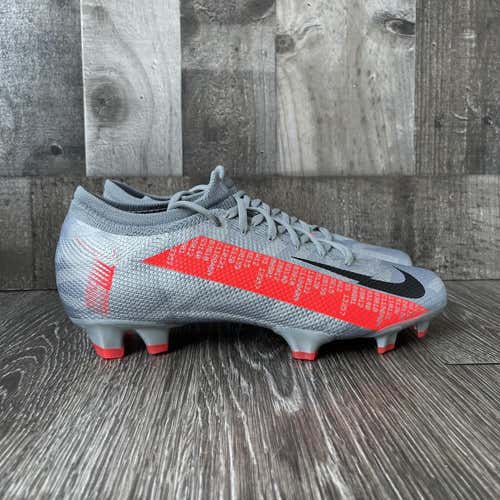 Nike Mercurial Vapor 13 Pro FG Metallic Silver Crimson Size 8 Soccer Cleats