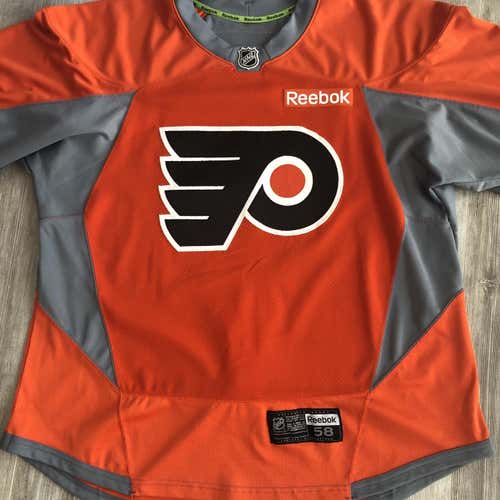 Custom Philadelphia Flyers Reebok Edge 3.0 58 Pro Stock Player Hockey Practice Jersey