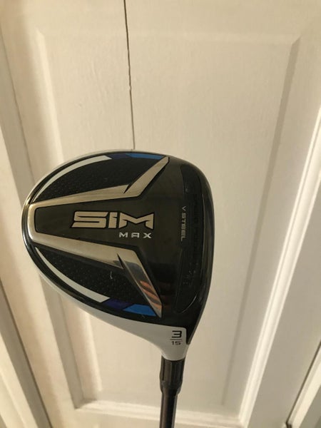 Used Men's TaylorMade Right Handed Sim Max Fairway Wood Extra Stiff Flex 15 Loft