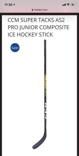 Junior Left Hand Super Tacks AS2 Pro Mid Pattern Hockey Stick