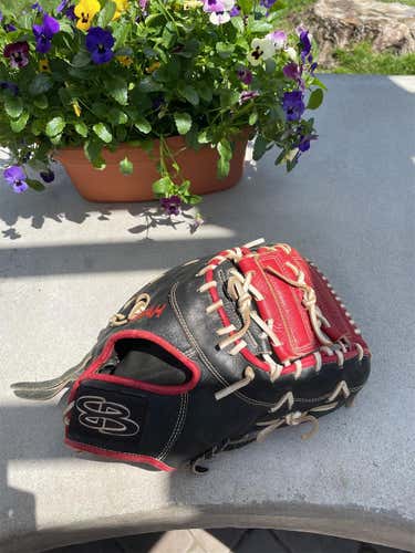 Black High School/College First Base 12.5" Baseball Glove