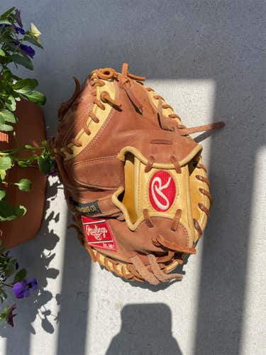 Brown High School/College Catcher's Gold Glove Elite 32.5" Baseball Glove