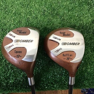 Tour Model Bomber Fairway Woods Set 15* And 20* With Regular Graphite Shafts