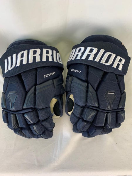 Navy Used Senior Warrior Covert QRE Gloves 14"- Jacksonville Icemen ECHL