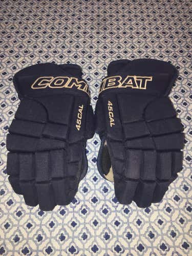 USED  14”  DARK BLUE COMBAT 45 CAL  Gloves