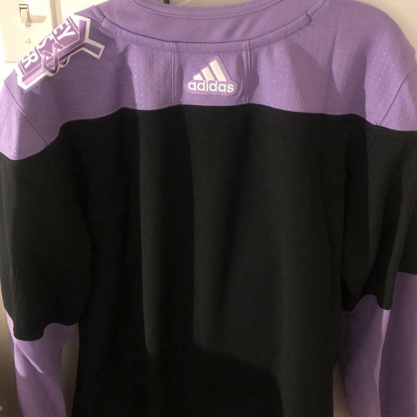 Men's adidas White/Purple Los Angeles Kings Hockey Fights Cancer