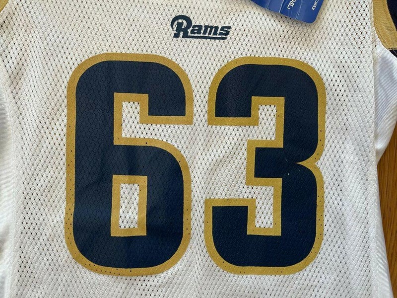 St. Louis Rams Jacob Bell #63 REEBOK NFL Women's Cut Size Small Football  Jersey!