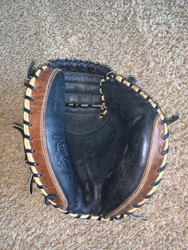 Black High School/College Catcher's Heart of the Hide 33" Baseball Glove