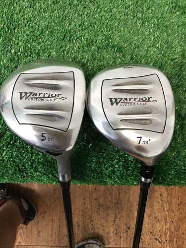 Warrior Golf Fairway Woods Set 5 & 7 With Stiff Graphite Shafts