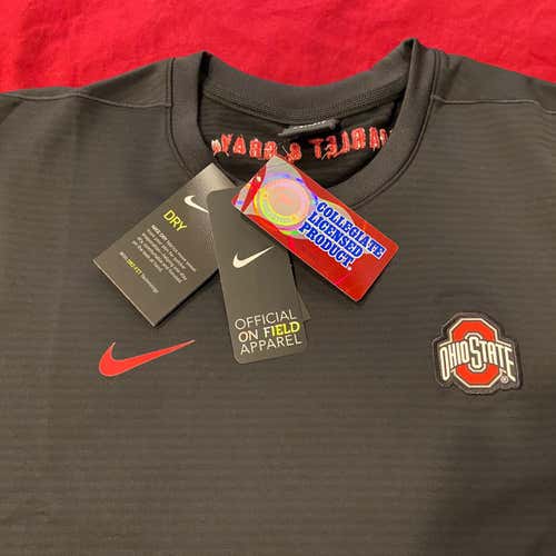 Ohio State Buckeyes Black Adult XL Nike Long Sleeve Pullover Shirt * NWT