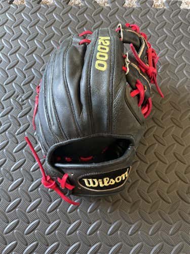 Black High School/College Infield A2000 11.25" Baseball Glove