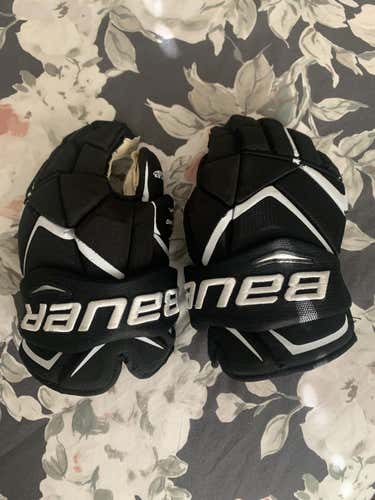 Black Used Senior Bauer Vapor 1XGloves 15"