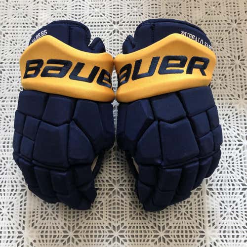 New Pro Stock Buffalo Sabres Bauer Vapor XXXX Hockey Gloves 14” nike nhl