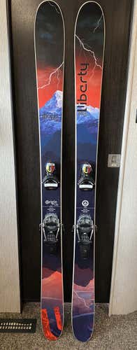 Used Men's Liberty Powder Origin 106 Skis w/ Look PIVOT 12 - 26.5mondo