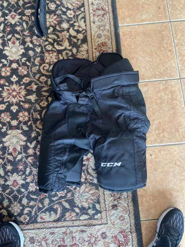 Black Senior Small CCM Pro Stock Hockey Pants