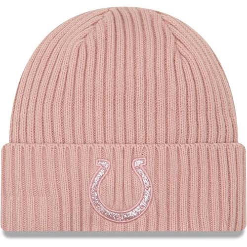 Knit Hat Women's New Era Light Pink Indianapolis Colts Team Glisten NEW w/Tags