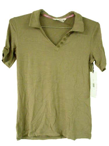 Lija 09 SS Polo Shirt (Lady, Brown, Medium) Golf Apparel NEW