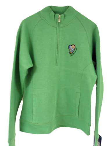 Baltusrol 1/4 Zip Pullover (Lady, Green, Medium) Gear For Sports Sweatshirt NEW