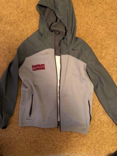 Harvard Lacrosse Nike Therma Fit Gray Large Jacket
