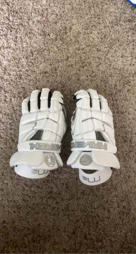 White New Player's Maverik M4 13" Lacrosse Gloves