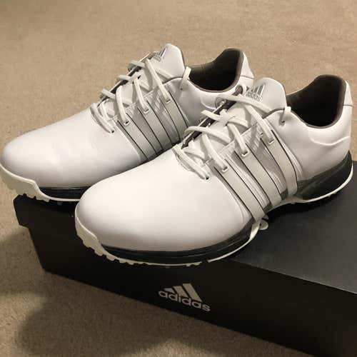 White Men's Size 12 (Women's 13) Adidas Golf Shoes