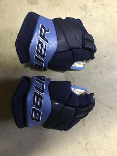 Blue Used Senior Bauer Vapor team 1X Pro Lite Gloves 14"