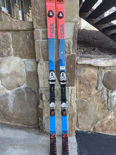 Used 2018 Volkl Racetiger GS Skis With Bindings 188cm 27 radius