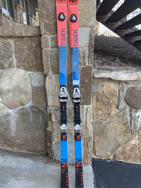 Used 2018 Volkl Racetiger GS Skis With Bindings 188cm 27 radius