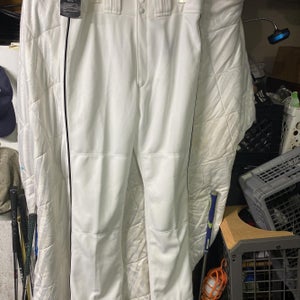 Mizuno White W/ Black Piping Adult XL Pants